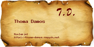 Thoma Damos névjegykártya